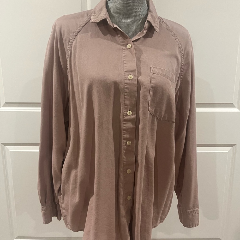 Mauve Button-Up Shirt